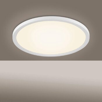 Stropné LED svetlo Flat CCT, Ø 40 cm, biela