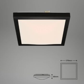 Stropné LED svetlo Fledo, 3 000 K, čierna/biela