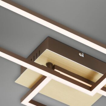 Stropné LED svetlo Frame 2-pl. 110x25 cm CCT zlatá