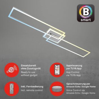 Stropné LED svetlo Frame S CCT 110x24,8 cm hliník