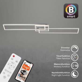 Stropné LED svetlo Frame S CCT 110x24,8 cm hliník
