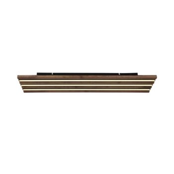 Stropné LED svetlo Hayden, dĺžka 80 cm, čierna/tmavé drevo