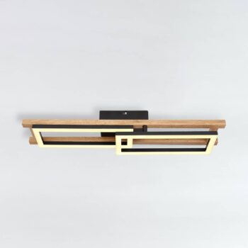 Stropné LED svetlo Illa drevený dizajn dĺžka 69 cm