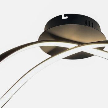 Stropné LED svetlo Infinity, kov, čierne, 4 000 K