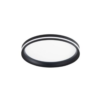 Stropné LED svetlo Isy, čierne, Ø 35 cm, kov, CCT, stmievateľné