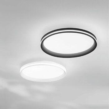 Stropné LED svetlo Isy, čierne, Ø 45 cm, kov, CCT, stmievateľné