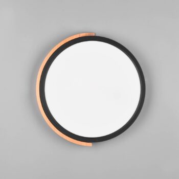 Stropné LED svetlo Jano, Ø 31,5 cm, 3 000K, čierna