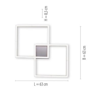 Stropné LED svetlo LOLAsmart Maxi, 63 x 63 cm