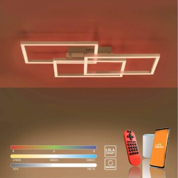 Stropné LED svetlo LOLAsmart Maxi, 82 x 50 cm