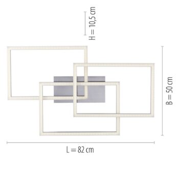 Stropné LED svetlo LOLAsmart Maxi, 82 x 50 cm