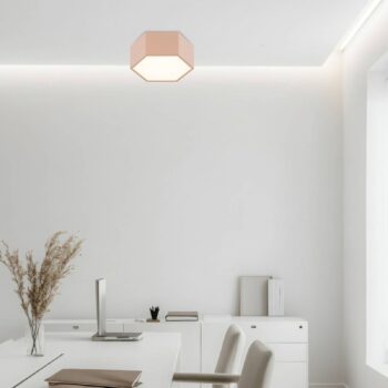 Stropné LED svetlo Libre, broskyňová, oceľ, 3 000 K