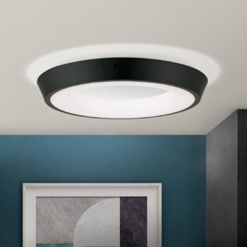 Stropné LED svetlo Look, čierna/biela