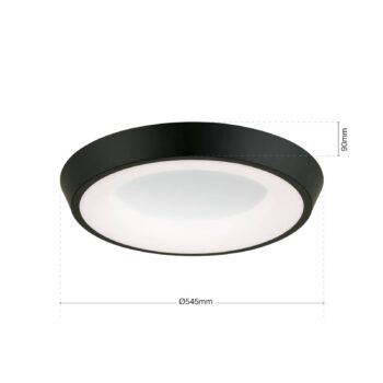Stropné LED svetlo Look, čierna/biela