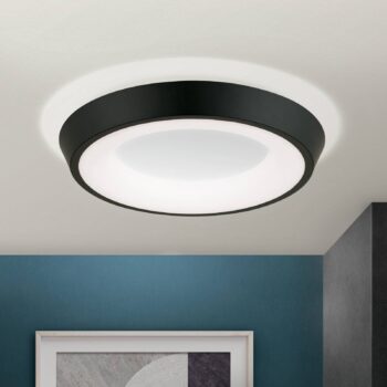 Stropné LED svetlo Look, čierna/biela