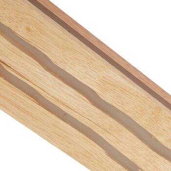 Stropné LED svetlo Lucande Silja, drevo, 100 cm, 3000K