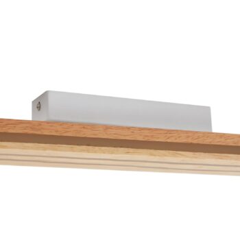 Stropné LED svetlo Lucande Silja, drevo, 100 cm, 3000K