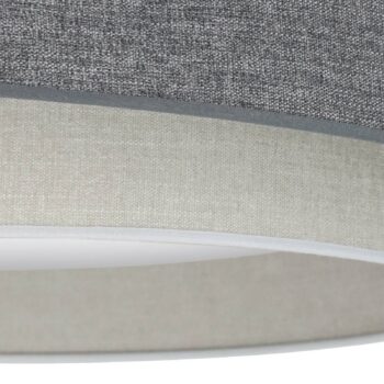 Stropné LED svetlo Luneta Chenille modrá/sivá Ø 60 cm 3-stupňové stmievateľné