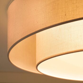 Stropné LED svetlo Luneta, biela/biela, Ø 60 cm, 3-stupňové stmievateľné