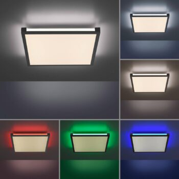 Stropné LED svetlo Mario 45x45cm stmievateľné RGBW