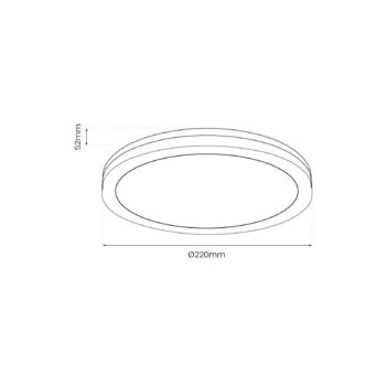 Stropné LED svetlo Marlon, Ø 22 cm, čierne, plast, IP54