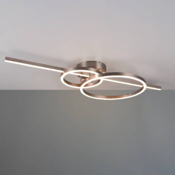 Stropné LED svetlo Montilla 3-pl. remote nikel