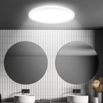 Stropné LED svetlo Move, senzor, Ø 42 cm, IP44, biela, 4000K