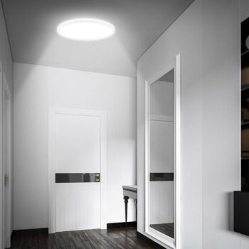 Stropné LED svetlo Move, senzor, Ø 42 cm, IP44, biela, 4000K