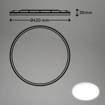 Stropné LED svetlo Move, senzor, Ø 42 cm, IP44, biela, 4000K