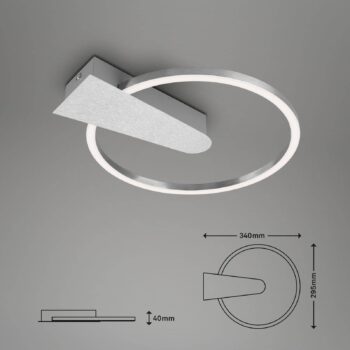 Stropné LED svetlo Nico, 3 000 K, okrúhle, chróm