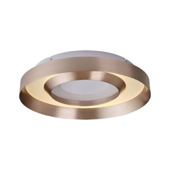 Stropné LED svetlo Onix, Ø 40 cm, ružová zlatá, kov