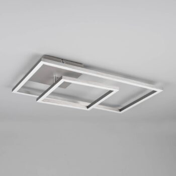 Stropné LED svetlo Padella, otočné, 4 000 K, nikel