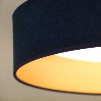 Stropné LED svetlo Plafond Samt tmavomodré, Ø 45 cm, 3-stupňové stmievateľné