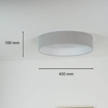 Stropné LED svetlo Plafond, Soro svetlošedá, Ø 45 cm, 3-stupňové stmievateľné