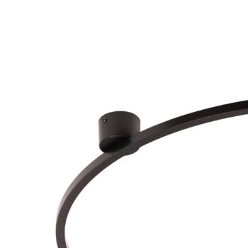 Stropné LED svetlo Saturno, čierne, Ø 80 cm, kov, 4 000 K