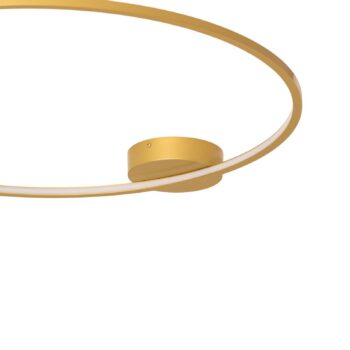 Stropné LED svetlo Saturno, zlaté, Ø 80 cm, kov, 4 000 K