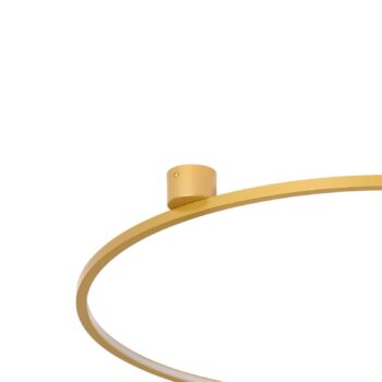 Stropné LED svetlo Saturno, zlaté, Ø 80 cm, kov, 4 000 K