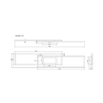 Stropné LED svetlo Saunders, dĺžka 96 cm, čierne, 3D efekt