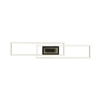 Stropné LED svetlo Saunders, dĺžka 96 cm, čierne, 3D efekt