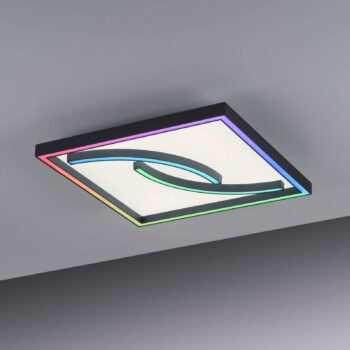 Stropné LED svetlo Serpent, stmieva, RGBW, štvorec