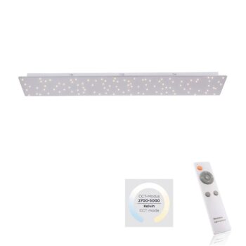 Stropné LED svetlo Sparkle CCT dim oceľ 100x45 cm