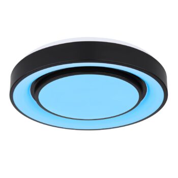 Stropné LED svetlo Sully RGBW diaľkové ovl. čierna