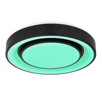 Stropné LED svetlo Sully RGBW diaľkové ovl. čierna
