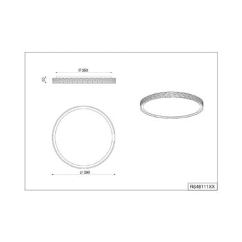 Stropné LED svetlo Varda, biele, Ø 39 cm, diaľkové ovládanie