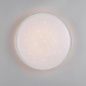 Stropné LED svetlo Varda, biele, Ø 39 cm, diaľkové ovládanie