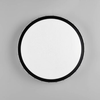 Stropné LED svetlo Varda, čierne, Ø 39 cm, diaľkové ovládanie