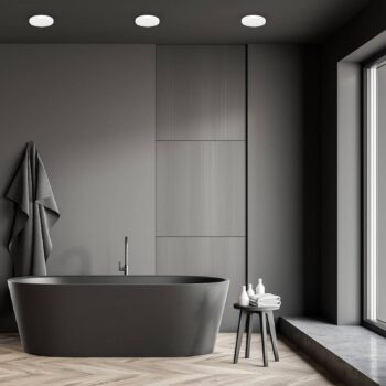 Stropné LED svetlo Vera, biele, plast, Ø 22 cm, IP65