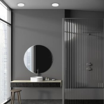Stropné LED svetlo Vera, biele, plast, Ø 22 cm, IP65