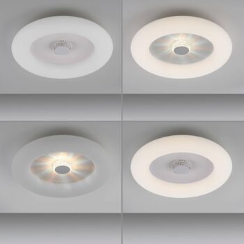 Stropné LED svetlo Vertigo, CCT, biela, Ø 50 cm