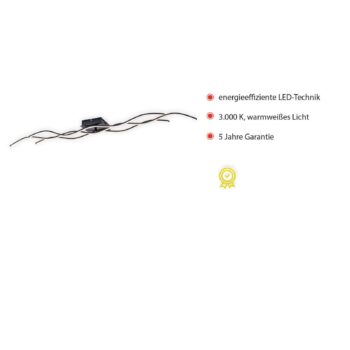 Stropné LED svetlo Wave 3 000 K 137,5x16 cm čierna