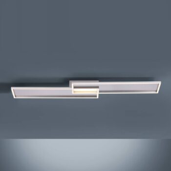 Stropné LED svietidlo Amara dva obdĺžniky striebro
